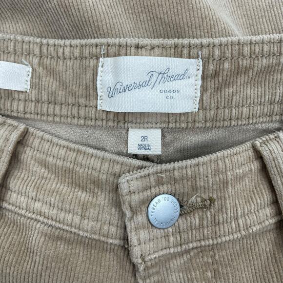Universal Thread High Rise Sailor Wide Leg Corduroy Pant Brown Size 2R - Picture 8 of 9